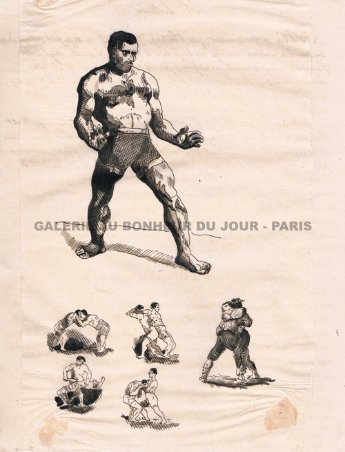 les lutteurs Les lutteurs